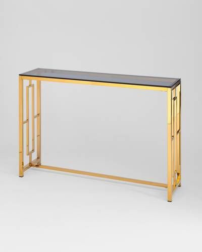 Консоль БРУКЛИН 115*30 золото стекло smoke