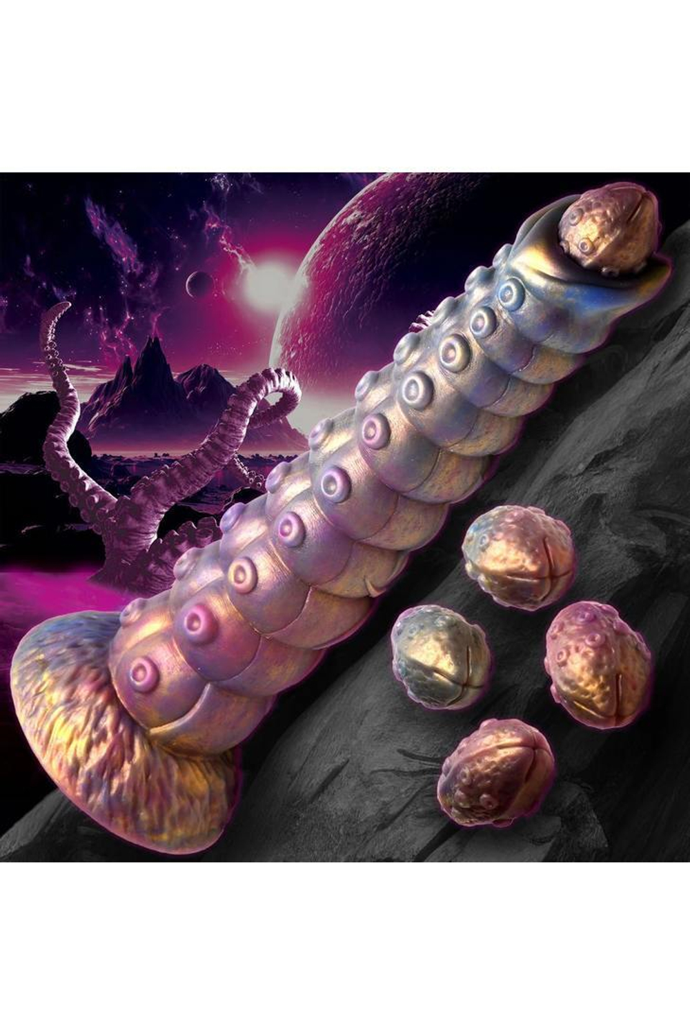 Фантазийный стимулятор Deep Invader Tentacles Ovipositors with Eggs 22.9х6.1 см