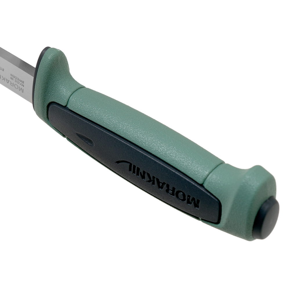 Нож Morakniv Basic 546 нержавеющая сталь, пласт. ручка (зеленая) серая. вставка
