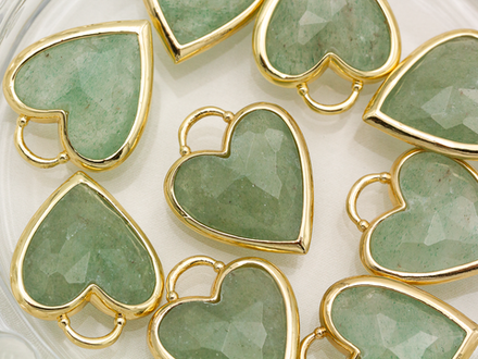 Подвеска "Сердце" 23,5мм, из авантюрина