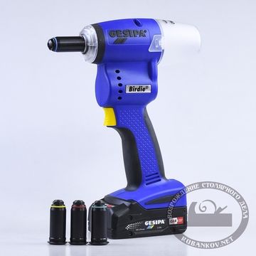 Заклепочник Birdie (New Accubird), 1 аккумулятор, L-Boxx