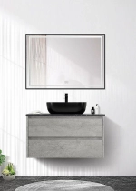 Тумба с раковиной и столешницей BelBagno KRAFT 90 Cemento Grigio