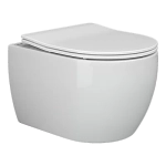 Унитаз подвесной Ceramica Nova PLAY CN3001_1002M_1000 безободковый, с крышкой микролифт, с инсталляцией и кнопкой матовый хром