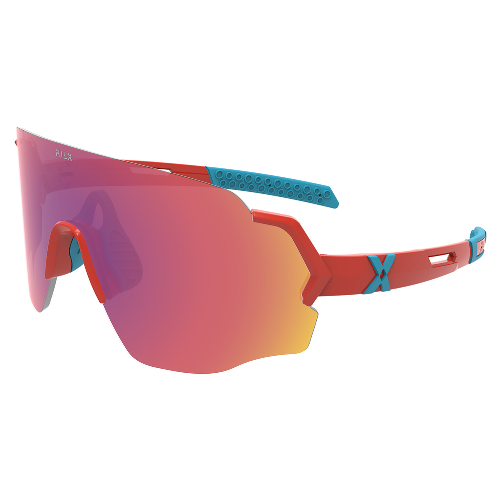 Спортивные очки HILX Savage (L) / Shiny Red Blue / Red Lens