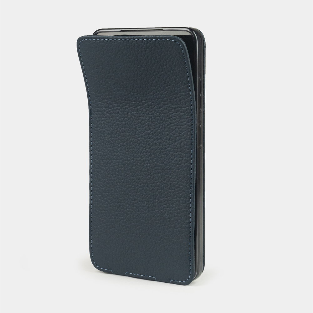 Чехол для Samsung Galaxy S26 Ultra из кожи теленка, синего цвета