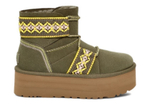 UGG WOMEN MINI BRAID PLATFORM KHAKI