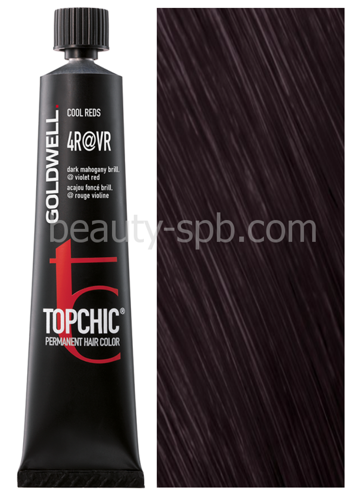 Goldwell Topchic 4R@VR бриллиантовый медный махагон с фиолетово-красным сиянием 60 мл