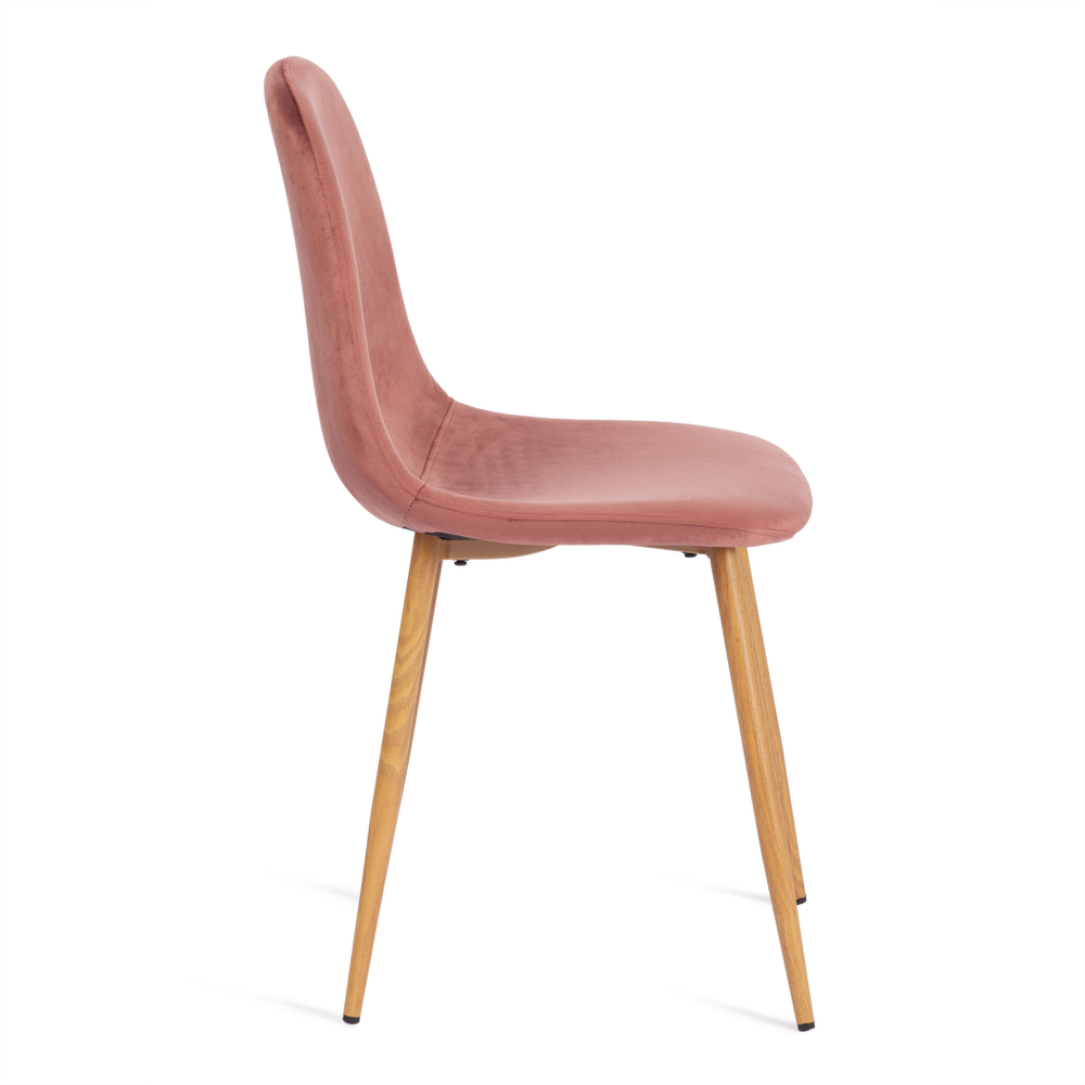 Стул BREEZE (mod. 4724) / 1 шт. в упаковке вельвет/металл, 44 х 53 х 87 см, Coral (коралловый) HLR44 / натуральный