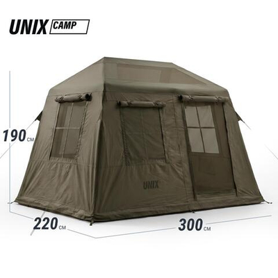 Надувная палатка UNIX Camp Vega 3х2 зеленый (+ навес)