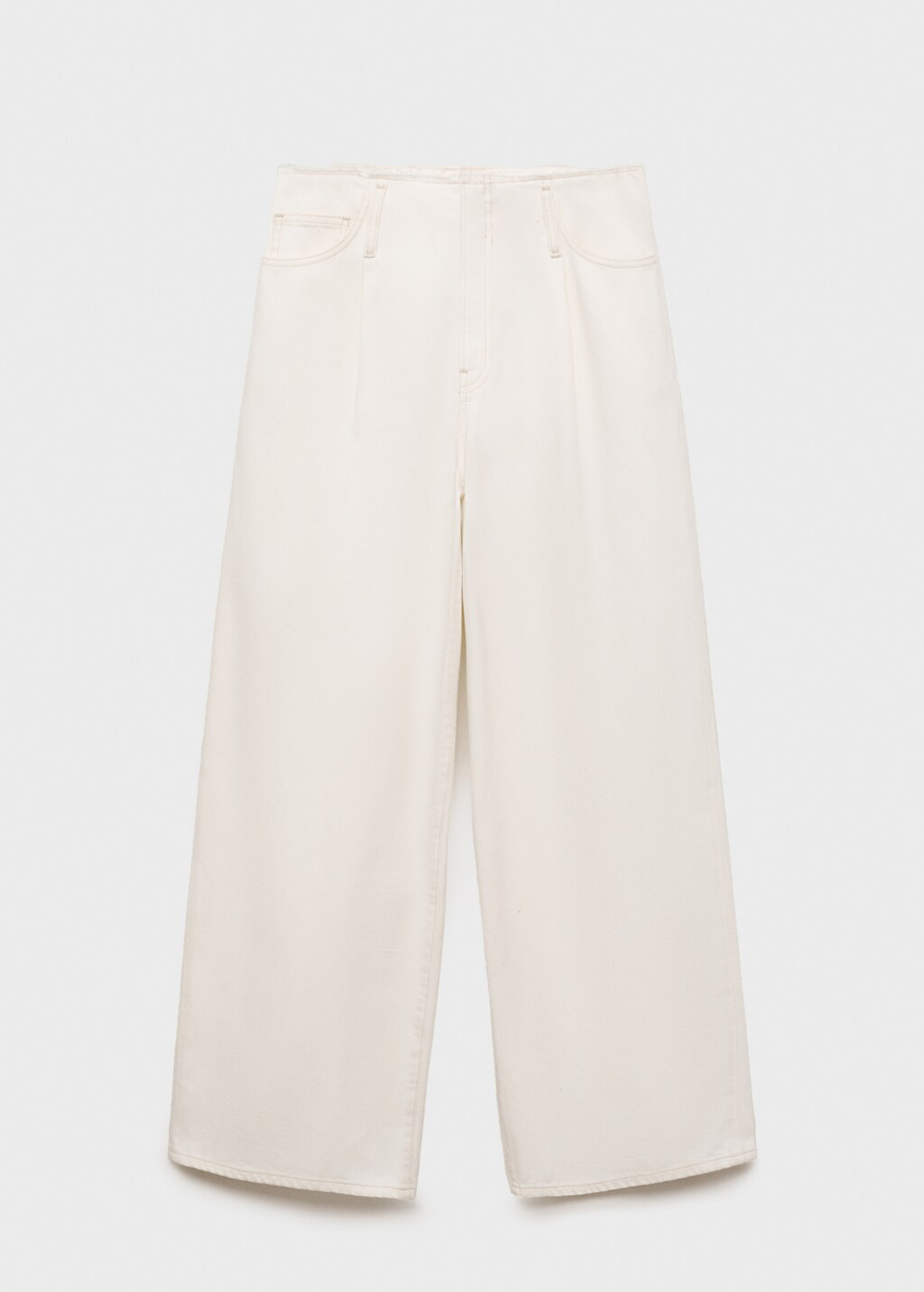 Брюки wideleg из денима с необработанным поясом