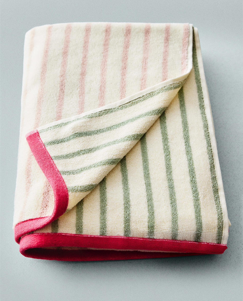 Zara Home Полотенце для лица и рук из хлопка, в полоску · 5638/013