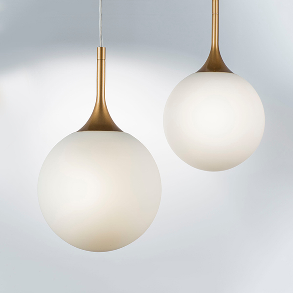 813022 Подвес GLOBO 1х40W E14 золото/белый