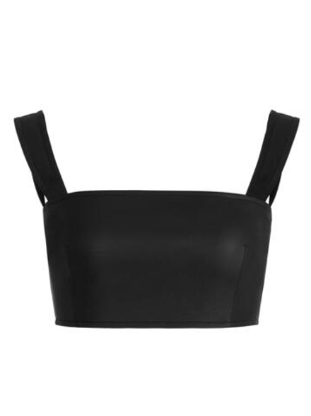 Топ-лиф из экокожи, черный