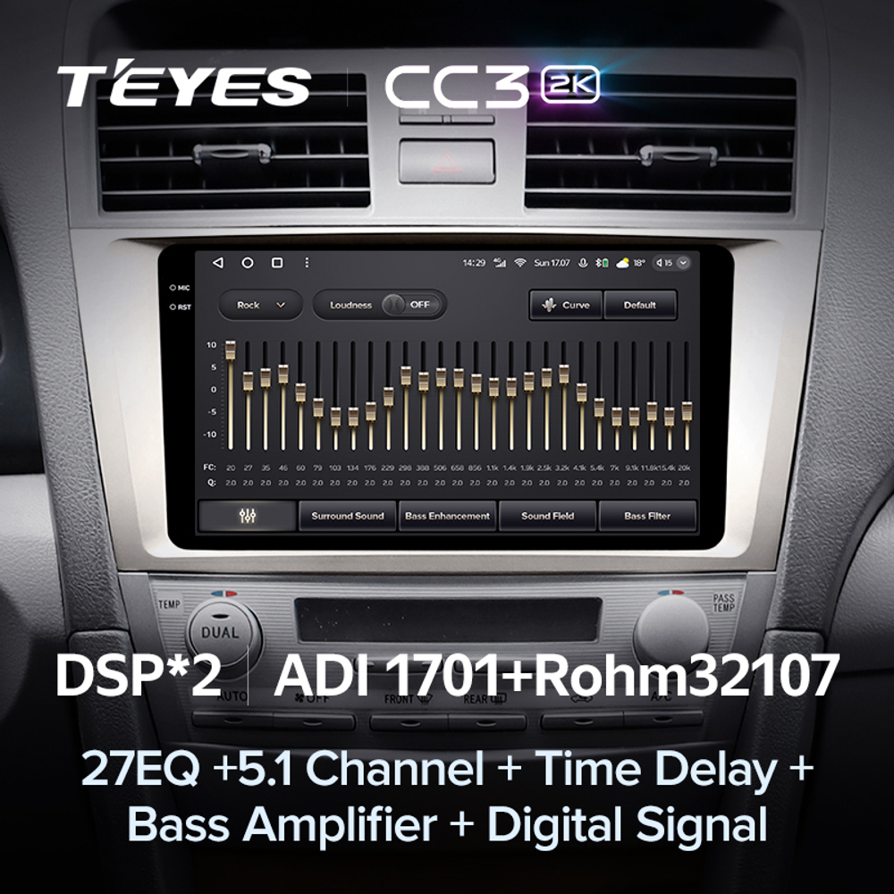 Teyes CC3 2K 9"для Toyota Camry 6 2006-2011