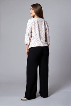 Блузка женская 3297ЛП, бежевый алфавит #176Бал093297ЛП