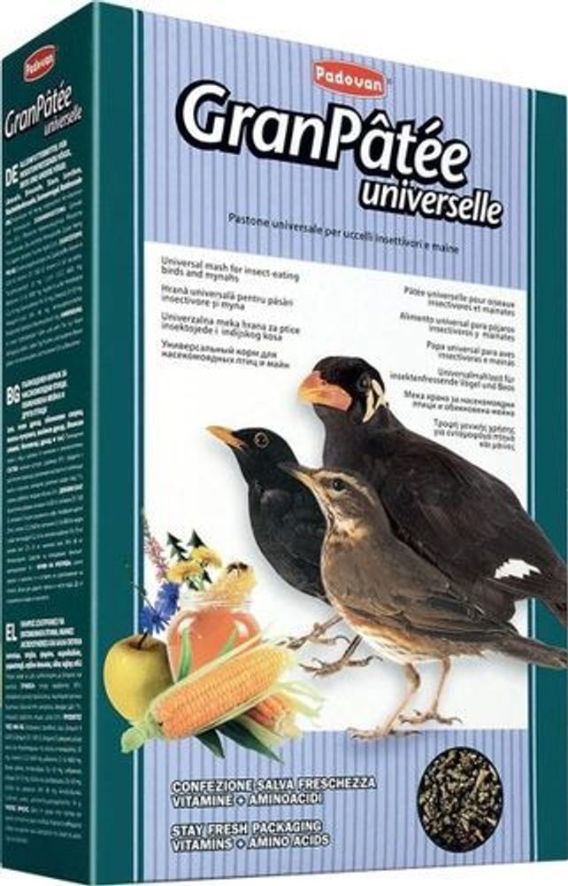 Корм Padovan GRANPÂTÉE universelle комплексный, универсальный для насекомоядных птиц 1 кг