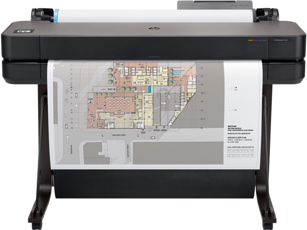 Широкоформатный принтер HP DesignJet T630, A0, 36", 4цвета, Wi-Fi, цветной