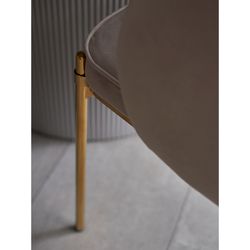 Стул Coral, велюр, серо-бежевый