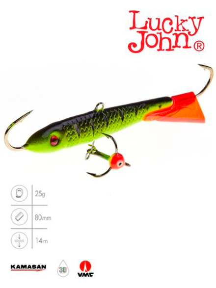 Балансир Lucky John CLASSIC 8 с тр. 80мм/31RT блистер