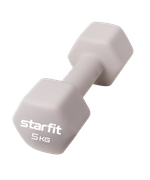Гантель неопреновая STARFIT DB-201 5,0 кг светло-серый пара