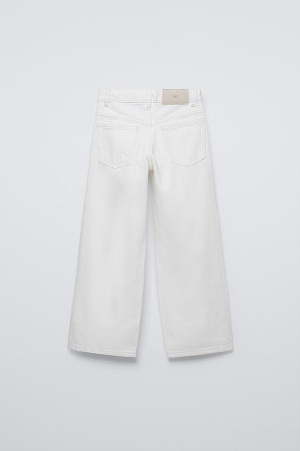 ZARA ДЖИНСЫ WIDE LEG, БЕЛЫЙ