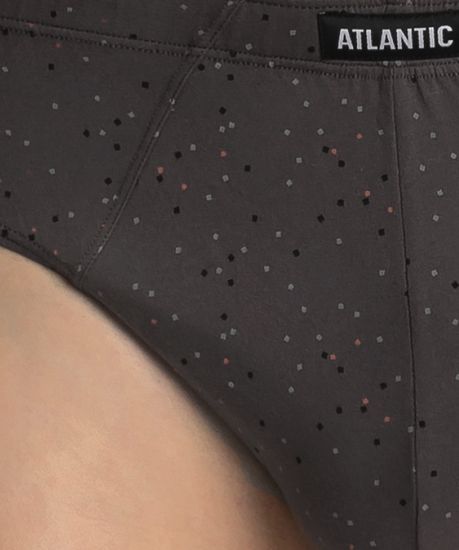 Мужские трусы (3шт) слипы классика Atlantic 3MP-131, темно-синий + бургунди + серый