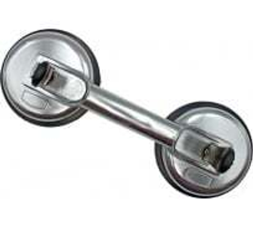 Присоска алюминиевая зажимная двойная для плитки и стекла Стеклодомкрат 118 мм, 282002