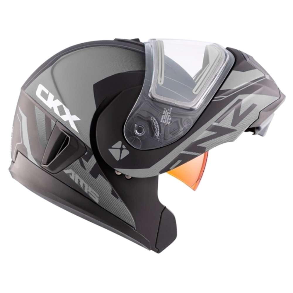 Шлем CKX TRANZ 1,5 Ams DL+EDL Caliber Matt grey XS