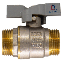 Кран шар. CTM для воды 1" ш/ш бабочка CNMMB001