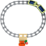 Конструктор LEGO DUPLO лего 10427 Железнодорожный туннель и пути, для детей 2+