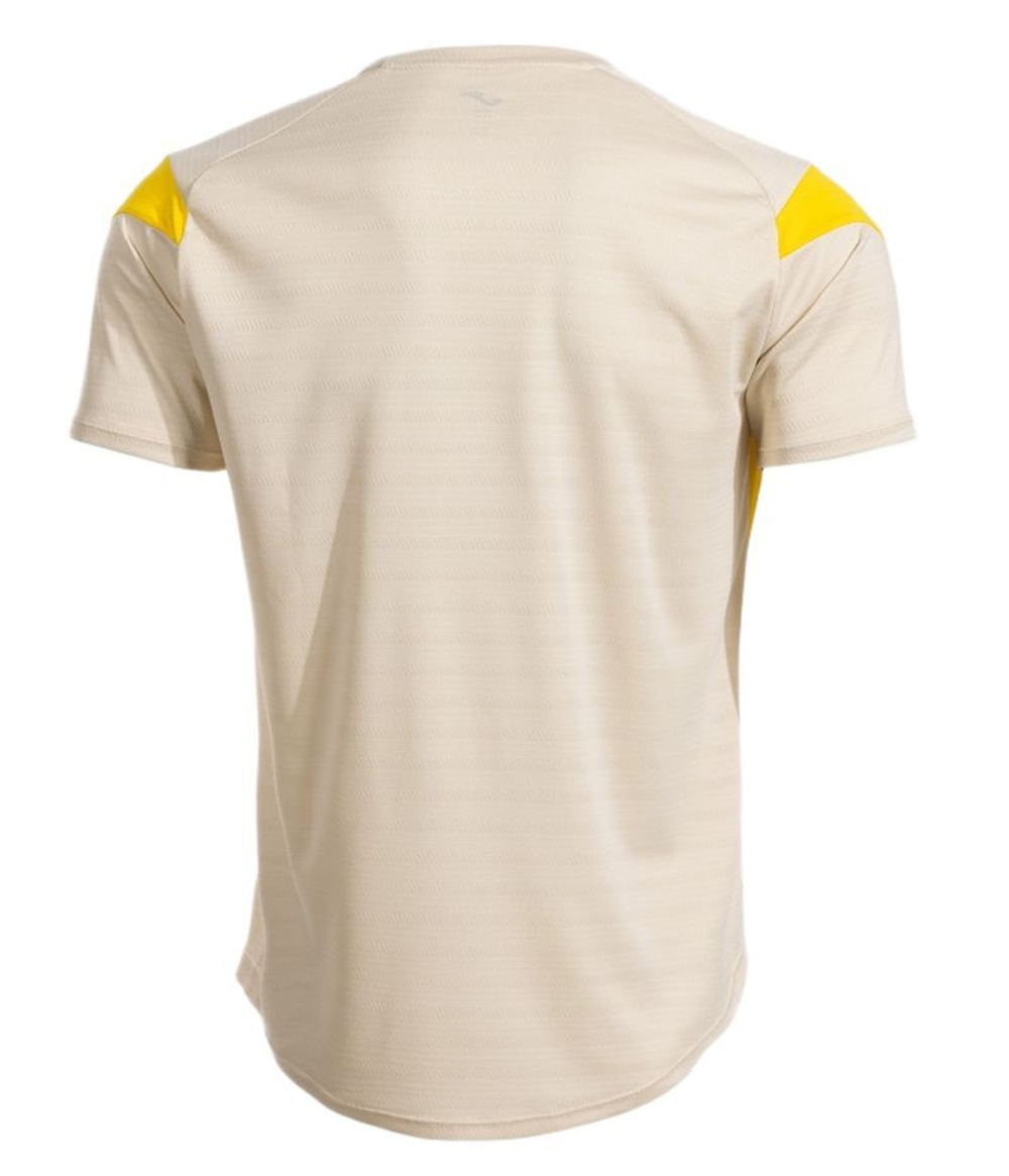 Мужская теннисная футболка Joma Montreal Short Sleeve - beige/yellow