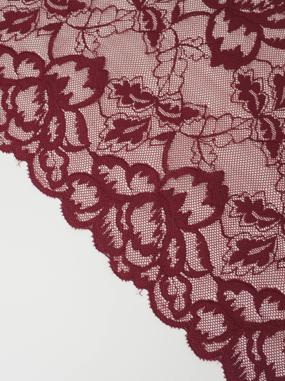 Эластичное кружево вино ширина 21 см