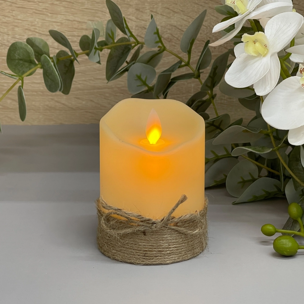 Сувенир с подсветкой «Свеча - Пламя» 7,5*10 см (работает от батареек 3 ААА)