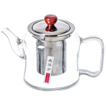 Чайник заварочный стекло,металл, 0.45 л, с ситечком, Y4-3835