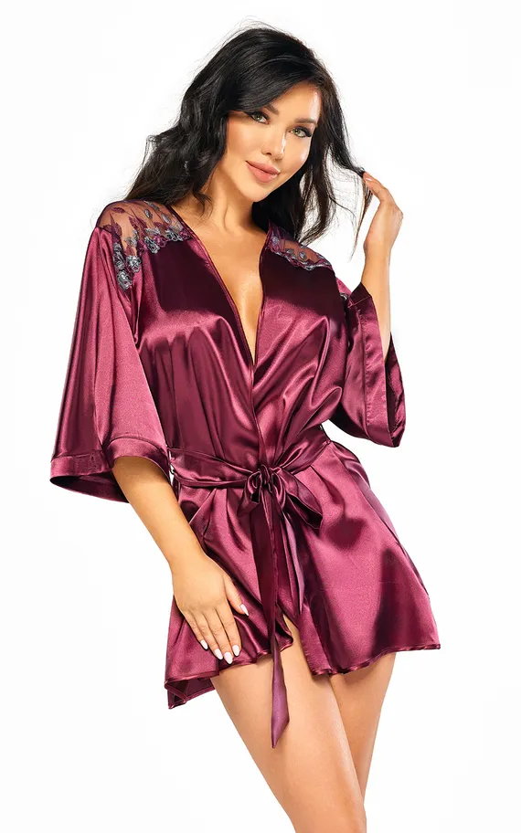 Summer peignoir Burgundy