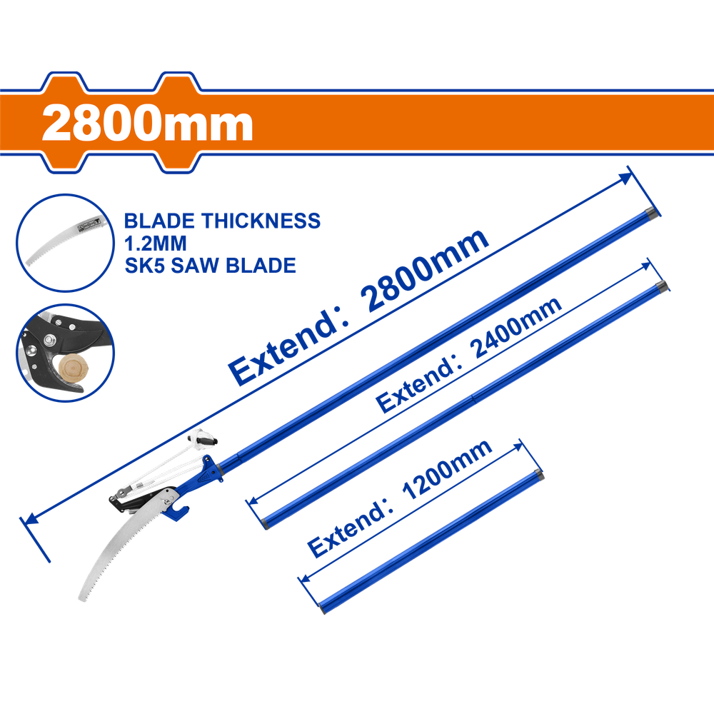 Штанговый сучкорез WADFOW WPR4701 2,8 м