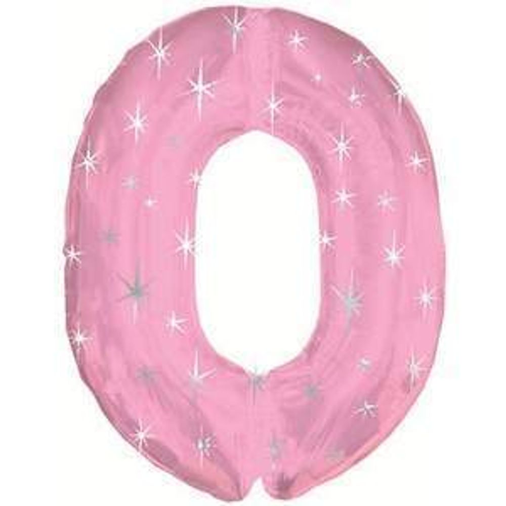 CTI Цифра 0  Искры Розовый 100 см.