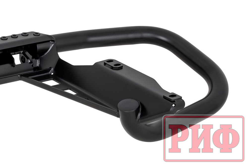 Бампер силовой задний Toyota Land Cruiser Prado 150 c квадратом под фаркоп РИФ