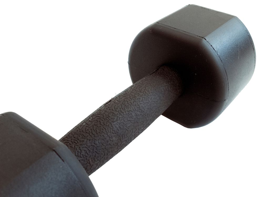 Набор полиуретановых гантелей от 1 до 10 кг (серый лого)