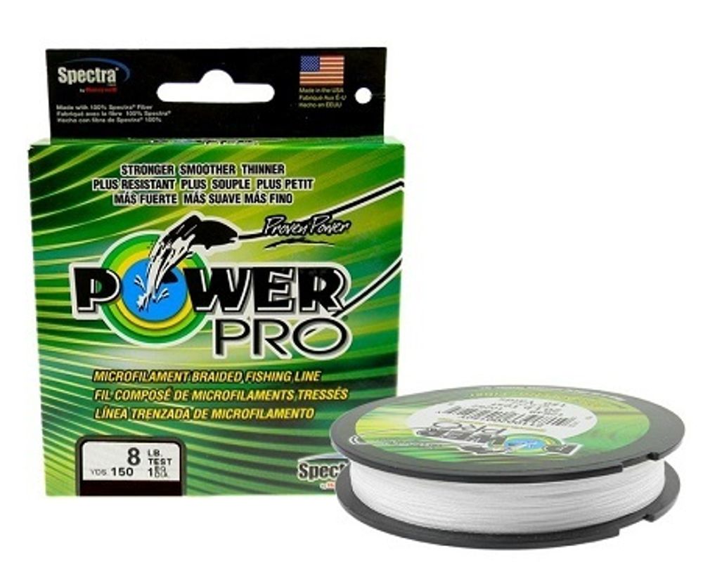 Плетеный шнур Power Pro 135м белая 0,15/9кг