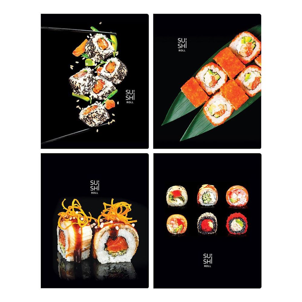 Тетрадь А5 48л. клетка &quot;Sushi roll&quot; (BG)