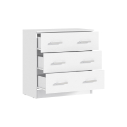 Комод с 3-мя ящиками Бася, Белый