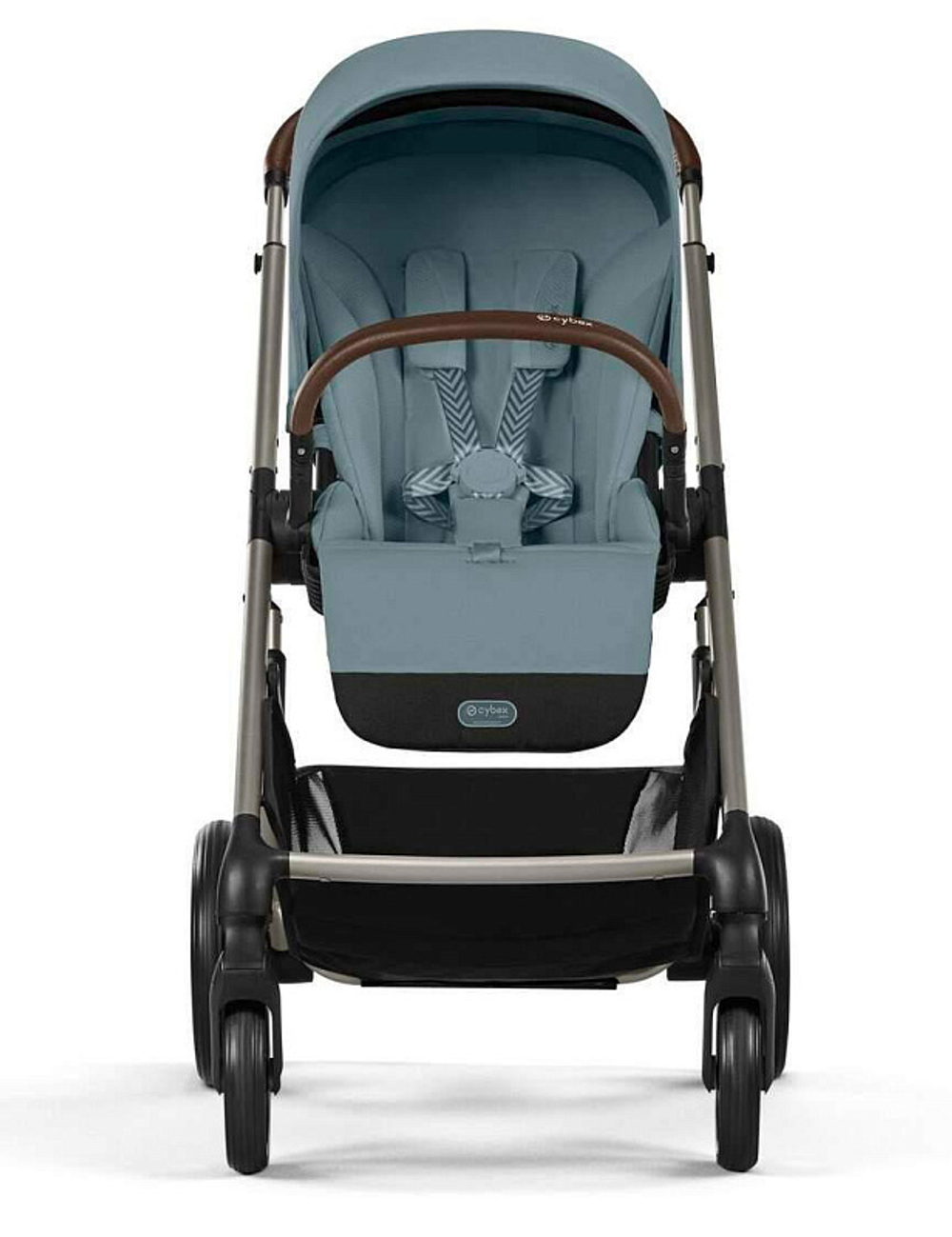 Коляска Cybex Balios S Lux TPE complete Aton S2 Lava Grey 3 в 1 Stormy Blue с дождевиками