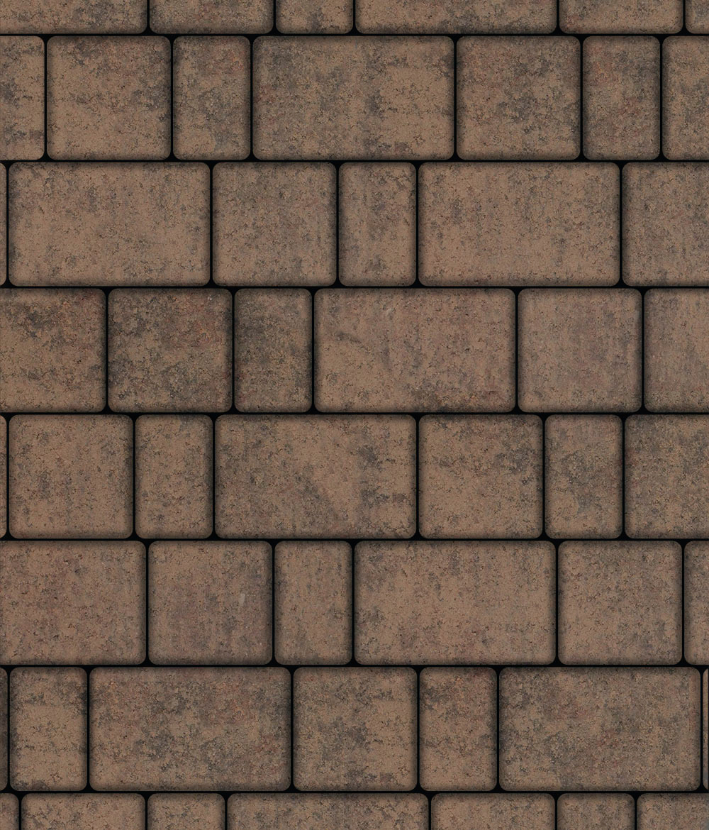 Тротуарная плитка ВЫБОР, форма Старый город, h=80мм