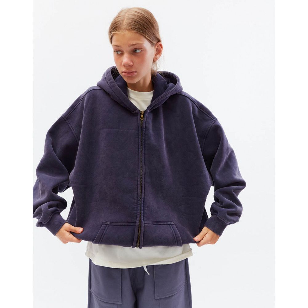 Худи БИЧ вареный Zip Слива ретро-синий