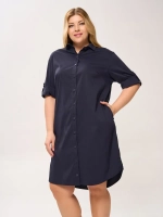 Платье-рубашка с карманами