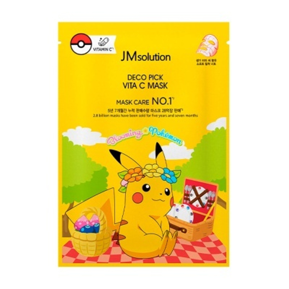 Витаминная тканевая маска с освежающим эффектом JMsolution Deco Pick Vita C Mask Pokemon