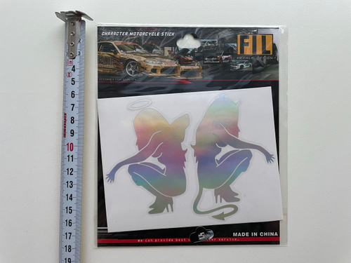 Наклейка (Чертики) на автомобиль, стикер на стекло (1 шт.)