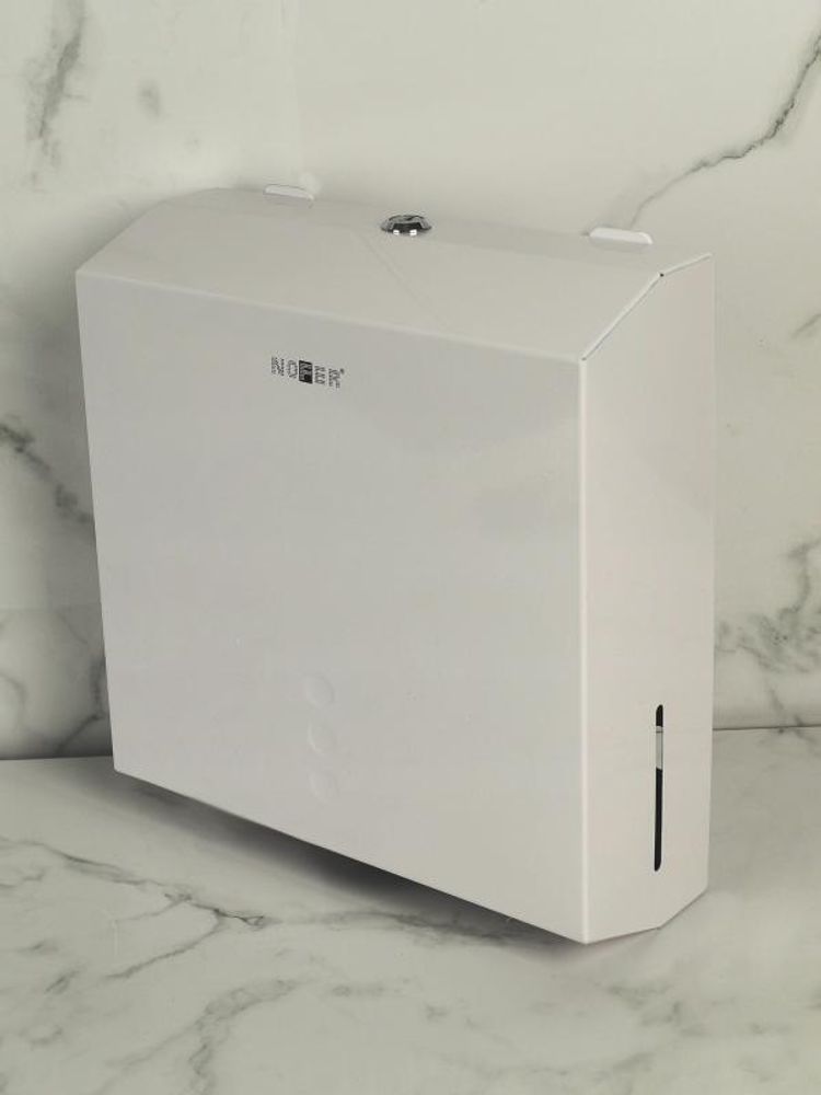 Диспенсер бумажных полотенец нерж. сталь TISSUE 04006.W белый