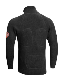 Фуфайка шерстяная с подогревом RedLaika Arctic Merino Wool RL-TM-04 мужская черная